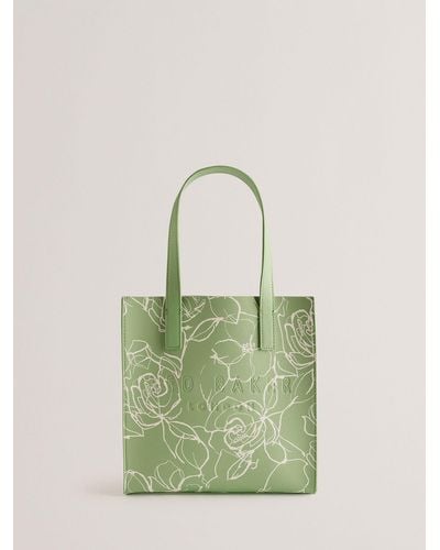 Ted Baker Linear Floral Small Icon Bag - Green