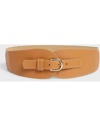 Gerard Darel Olympe Leather Belt - Natural