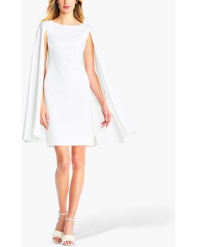 Adrianna Papell Cape Cocktail Dress - White