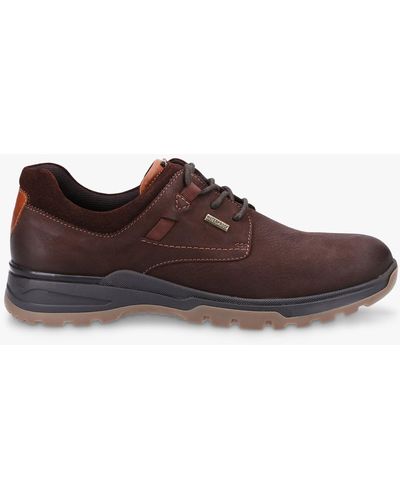 Hush Puppies Pele Leather Lace Up Shoes - Brown