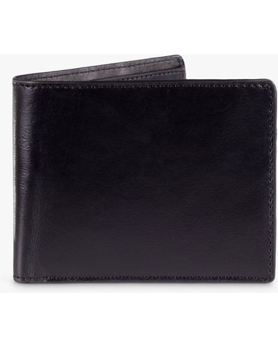 John Lewis Vegetable Tanned Leather Bifold Wallet - Black