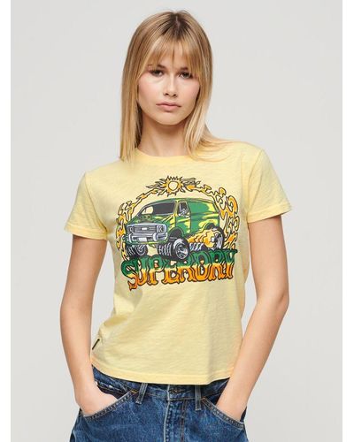 Superdry Neon Motor Graphic Fitted T-shirt - Multicolour