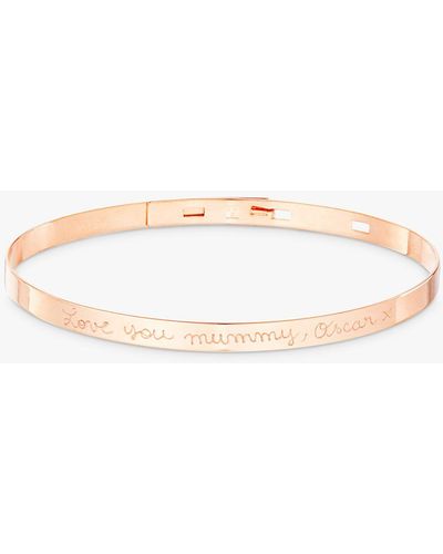 Merci Maman Personalised Flat Bangle - Natural