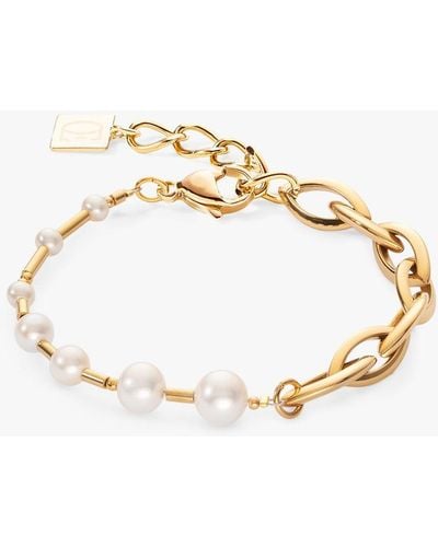 COEUR DE LION Freshwater Pearl Link Chain Bracelet - Metallic