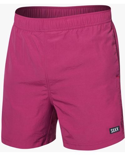 Saxx Underwear Co. Go Coastal 2n1 Volley Swim Shorts - Purple