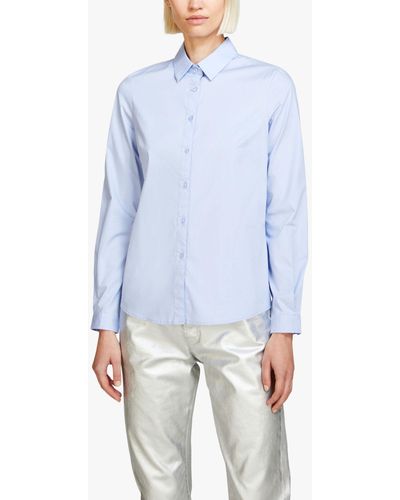 Sisley Slim Fit Cotton Blend Shirt - Blue