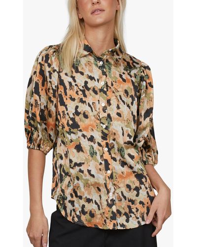 Sisters Point Ella Colourful Graphic Shirt - Brown