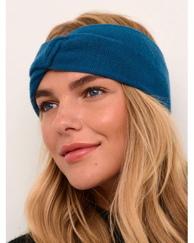 Kaffe Lotte Knitted Knot Headband - Blue