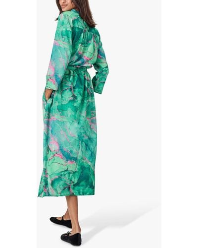 Lolly's Laundry Harper Marble Print Maxi Dress - Green