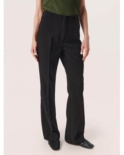 Soaked In Luxury Corinne High Waisted Wide Legs Trousers - Black