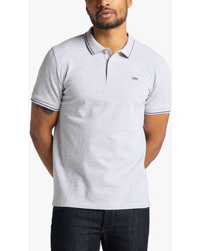 Lee Jeans Short Sve Polo Top - Grey