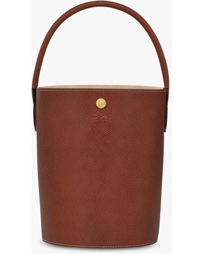 Longchamp Epure Leather Bucket Bag - Brown