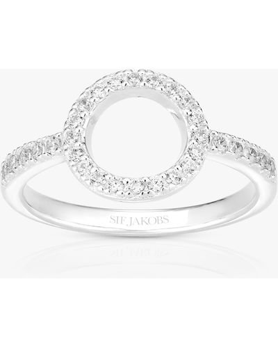 Sif Jakobs Jewellery Cubic Zirconia Circle Ring - White