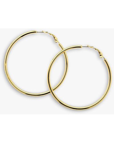 Melissa Odabash Large Polished Hoop Earrings - Metallic