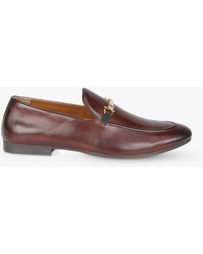 Silver Street London Tottenham Leather Loafers - Brown