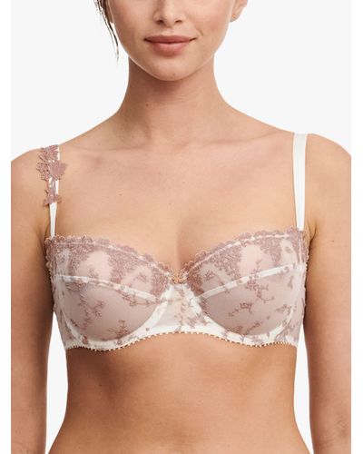 Passionata White Nights Lace-embellished Stretch-lace Balcony Bra in Pink |  Lyst UK