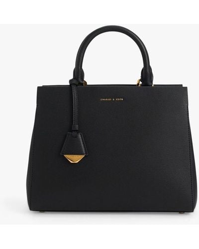 Charles & Keith Classic Structured Handbag - Black