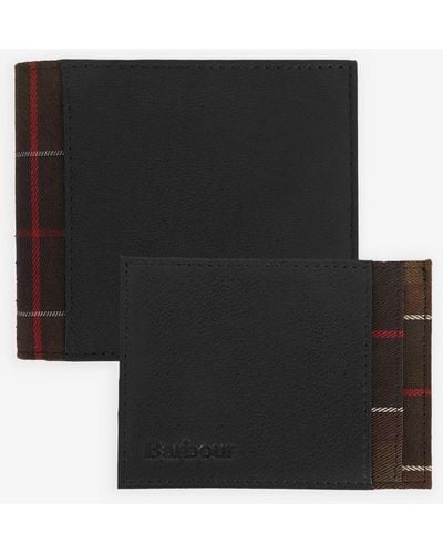 Barbour Wallet & Card Holder Gift Set - Black