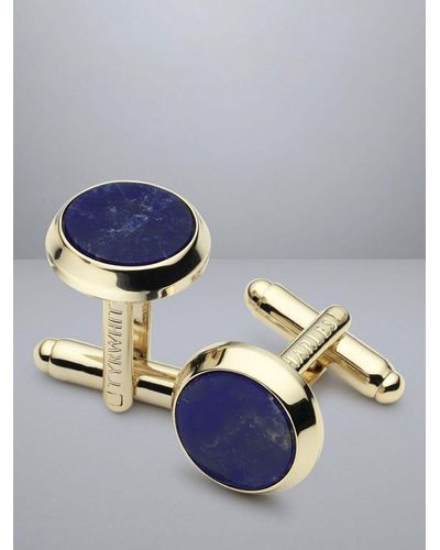 Charles Tyrwhitt Gold Sodalite Luxury Cufflinks - Blue