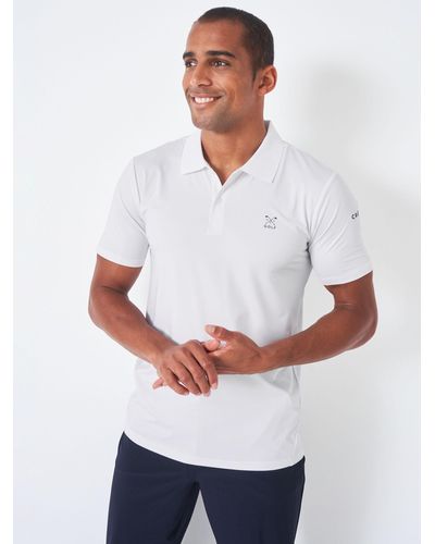 Crew Smart Stretch Golf Polo Shirt - White
