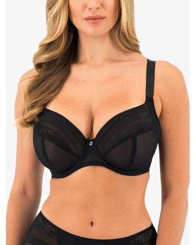 Fantasie Devote Underwired Side Support Plunge Bra - Black