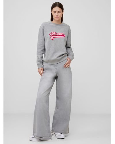 French Connection Amour Graphic Sweatshirt - Grey