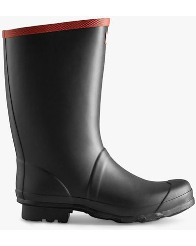 HUNTER Argyll Short Knee Wellington Boots - Black