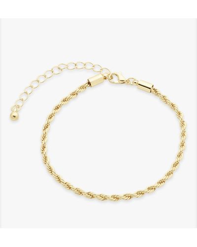 John Lewis Rope Chain Bracelet - Metallic