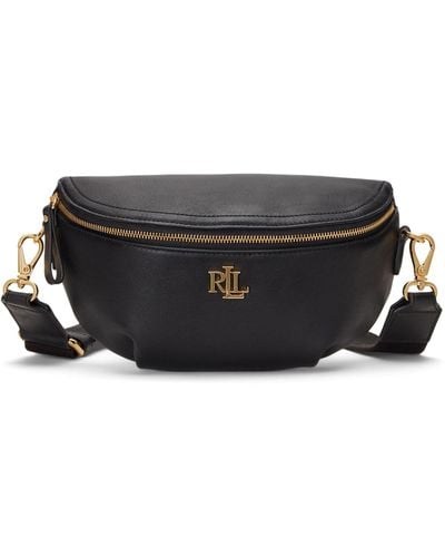 Ralph Lauren Lauren Marcy Leather Belt Bag - Black