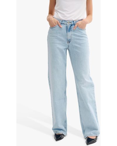 My Essential Wardrobe Louis High Waisted Wide Leg Jeans - Blue