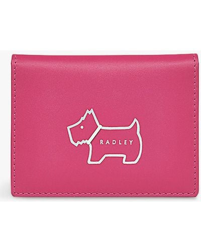 Radley Heritage Dog Outline Small Cardholder - Pink