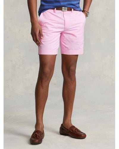 Ralph Lauren Stretch Straight Fit 8" Chino Shorts - Pink