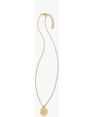 Hush Cliara Initial Pendant Necklace - White
