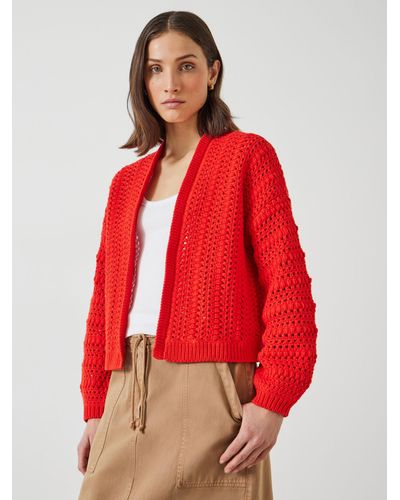 Hush Pixie Knitted Edge Cardigan - Red