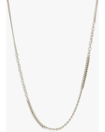 AllSaints Mixed Link Chain Necklace - White