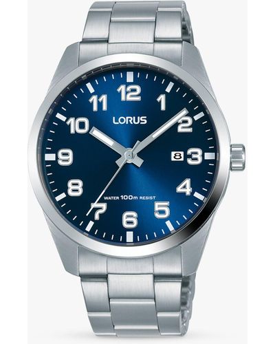 Lorus Rh975jx5 Sports Sunray Dial Bracelet Strap Watch - Blue