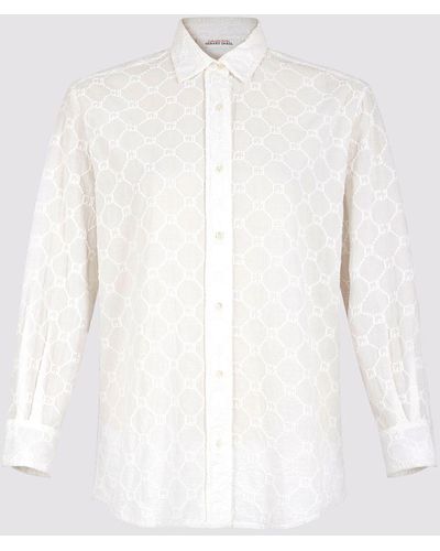 Gerard Darel Clyde Textured Cotton Shirt - White