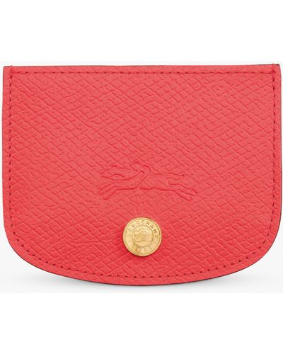 Longchamp Épure Leather Card Holder - Red