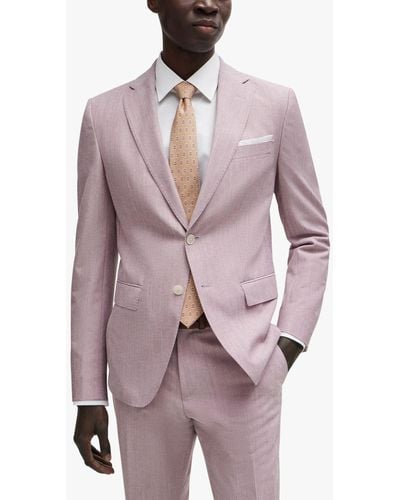 BOSS Boss H-hutson Slim Fit Suit Jacket - Pink