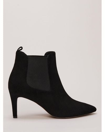 Phase Eight Suede Ankle Boots - Black