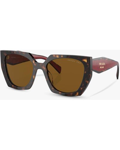 Prada Pr 15ws Rectangular Chunky Frame Sunglasses - Multicolour