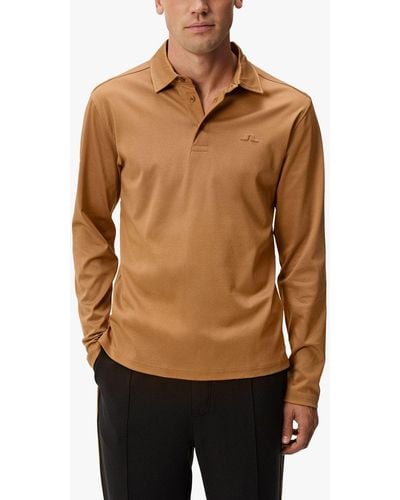 J.Lindeberg Asher Long Sleeve Polo Shirt - Black