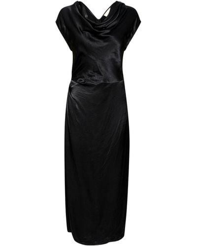 Soaked In Luxury Seleena Short Sleeve Maxi Dress - Black