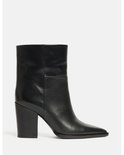 Jigsaw Connaught High Block Heel Ankle Boots - Black