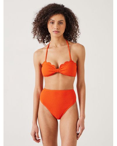 Hush Stella Scallop Bandeau Bikini Top - Orange