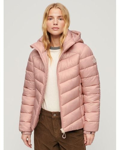 Superdry Hooded Fuji Padded Jacket - Pink