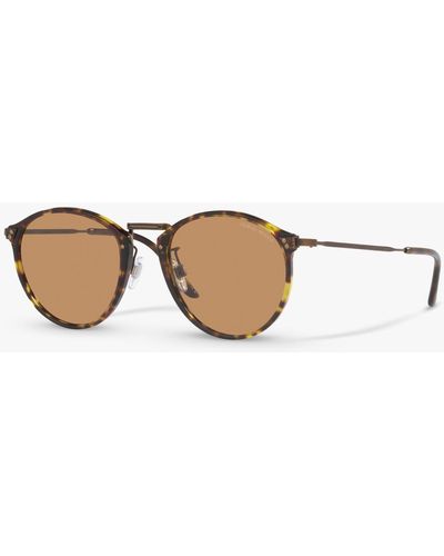 Giorgio Armani Ar 318sm Oval Sunglasses - Brown