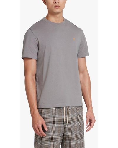 Farah Danny Regular Fit Organic Cotton T-shirt - Grey