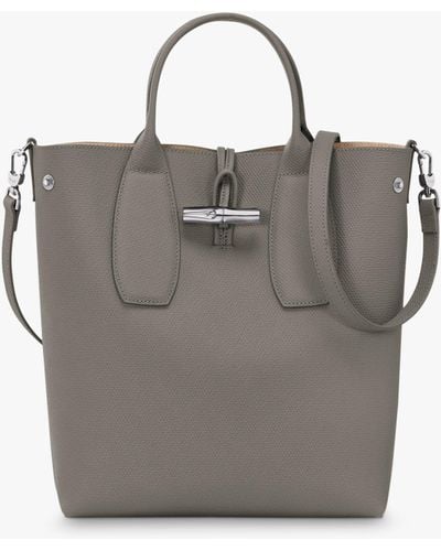 Longchamp Roseau Medium Crossbody Bag - Grey