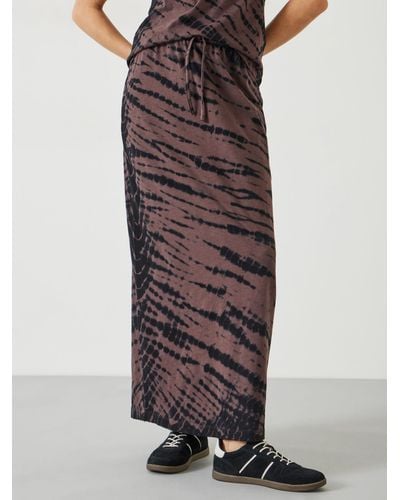 Hush Zeena Diagonal Tie Dye Maxi Skirt - Multicolour